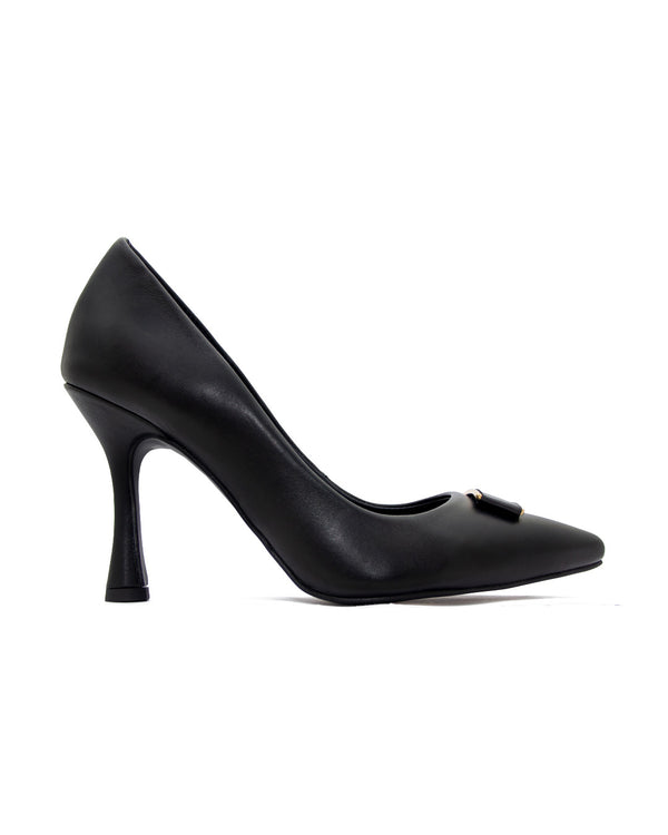 Zapatilla Negra Picuada Tacón Spool 2099